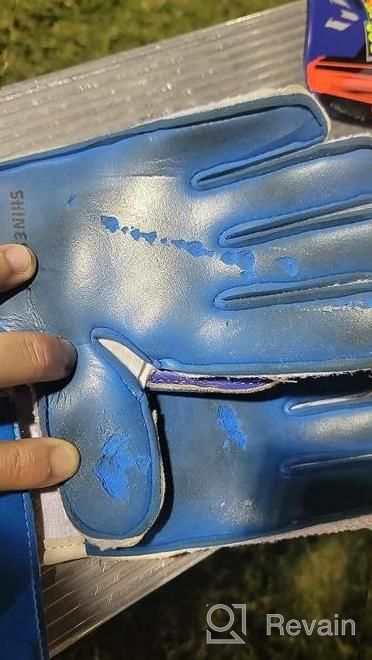 img 1 attached to Youth/Adult Soccer Football Goalkeeper Gloves With Strong Grip & Finger Protection To Prevent Injury - Shinestone Brand review by Nate Skinner