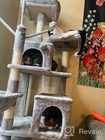 img 6 attached to 67.7In BEWISHOME Multi-Level Cat Tower: Luxurious Plush Perches, Tall Condo & Scratching Posts For Indoor Cats - MMJ54H