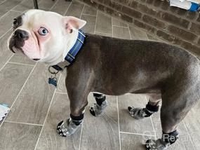 img 5 attached to PUPTECK Нескользящие носки для собак - 4 пары двухсторонних противоскользящих защитных лап для домашних животных со съемным ремешком для маленьких средних и больших собачек Контроль тяги в помещении