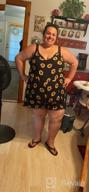 img 1 attached to Flaunt Your Curves This Summer With Nihsatin'S Plus Size Sunflower Print V Neck Romper Jumpsuit! review by Karl Swift