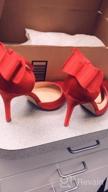 img 1 attached to Women Satin High Heel Bow Ankle Strap Shoes For Evening Party Dance Wedding review by Shaun Stapp