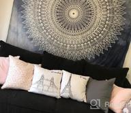 img 1 attached to Dremisland Pink & Grey Mandala Flower Tapestry - Bohemian Chic Wall Decor For Bedding & More review by Amber Ramos
