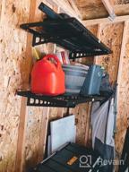 img 1 attached to FLEXIMOUNTS 2-Pack 24" X 48" Black Corner Wall Garage Storage Shelving Racks, Floating Shelves (2X4Ft) review by Arturo Reyes