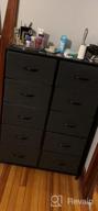img 1 attached to YITAHOME 10-Drawer Fabric Dresser - Storage Tower With Steel Frame And Wooden Top For Bedroom, Living Room, Closet, Nursery, And Hallway Organization - Easy-Pull Gray Fabric Bins. review by Linda Nelson