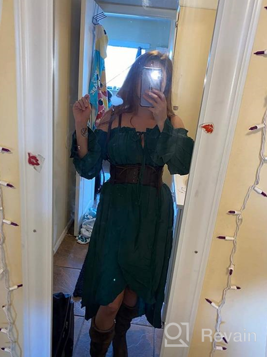 img 1 attached to Women'S Off Shoulder Boho Long Sleeve Peasant Dress By Anna-Kaci review by Christine Rogers
