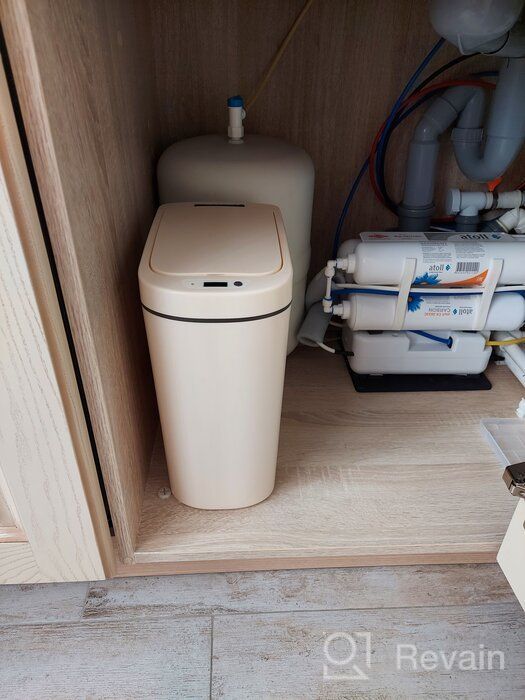 img 1 attached to Xiaomi Ninestars Waterproof Sensor Trash Can, 7 L White review by Anastazja Ciftci ᠌