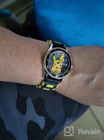 img 6 attached to Black Pokemon Boys' Analog Quartz Watch with Rubber Strap, 21 (Model: POK9056AZ)