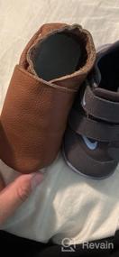img 5 attached to 👶 Mejale Кожаные детские мокасины с антискользящими подошвами - идеальная обувь для малышей перед началом ходьбы для мальчиков.