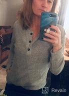 img 1 attached to Women'S Long Sleeve Henley Shirt With Pocket & Button Up Loose Ribbed Sweater Top review by Nancy Young