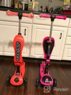 img 1 attached to 🛴 Adjustable Height Kick Scooters for Kids Ages 3-5 (Suitable for 2-12 Year Old) - Foldable, Removable Seat, LED Light Wheels, Rear Brake, Wide Standing Board - Perfect for Outdoor Activities - Boys/Girls Scooter review by Zachary Caldwell
