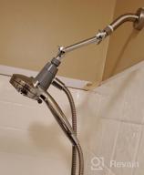 img 1 attached to Upgrade Your Shower Experience With TRUSTMI'S Adjustable Height 4 Inch Brass Shower Head Combo In Brushed Nickel review by Sadik Pinger