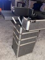 img 1 attached to Professional Makeup Train Case With Rolling Wheels And Folding Trays - 4 In 1 Organizer With Durable Aluminum Frame By OUDMAY review by Nick Gathings
