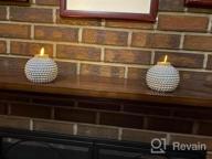 img 1 attached to Set Of 2 Red Flameless Moving Flame Candle Ornaments With Remote Control - 3.5" X 4.25", Unscented Real Wax, Embossed Pearl Metallic Paint Finish | Luminara review by Dave Sidhu