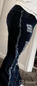 img 8 attached to Women'S Stretchy Distressed Skinny Jeans With Flared Hem