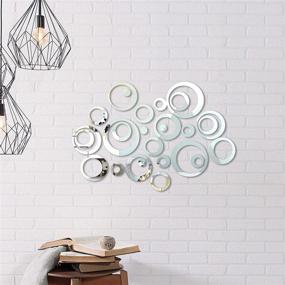 img 1 attached to 48PC DIY Circle Mirror Wall Decal Stickers Self Adhesive Removable Acrylic Home Decor