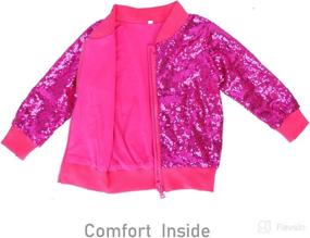 img 2 attached to Cilucu Kids Jackets: Sparkly Sequin Zipper Coats for 🧥 Girls and Boys - Perfect Birthday and Christmas Outfits for Toddlers!