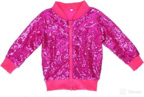 img 4 attached to Cilucu Kids Jackets: Sparkly Sequin Zipper Coats for 🧥 Girls and Boys - Perfect Birthday and Christmas Outfits for Toddlers!