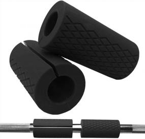 img 4 attached to Enhance Your Weightlifting With Gym Weight Bar Grips For Standard Barbell, Bicep, Pull Up Bar, And More!
