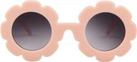kids round flower sunglasses uv 400 protection cute glasses girl boy gifts логотип