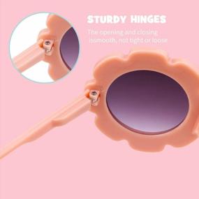 img 1 attached to Kids Round Flower Sunglasses UV 400 Protection Cute Glasses Girl Boy Gifts