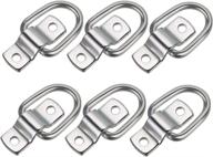 🔒 enhanced durability: ownmy set of 6 pcs surface mount tie down anchors hooks - heavy duty steel d rings, 1/4” plate surface mount forged lashing ring, 1200 lbs capacity trailer anchors hooks логотип