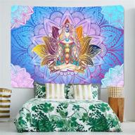 blue vivi tapestry meditation mandala logo