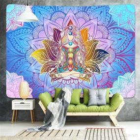 img 3 attached to Blue Vivi Tapestry Meditation Mandala