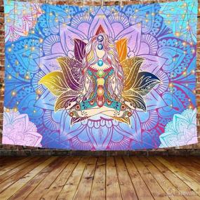 img 2 attached to Blue Vivi Tapestry Meditation Mandala