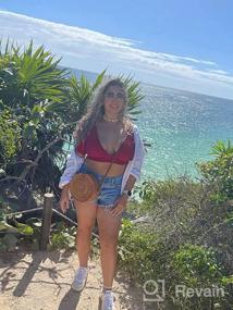 img 7 attached to Tropical Paradise: SPORLIKE Women'S High Waisted Ruffle Bikini With Push Up Top