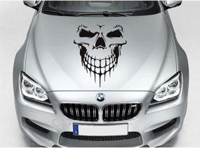 img 1 attached to 🏍️ WINOMO Car Stickers Skull Vinyl - Enhance Your Vehicle's Style with Skull Car Stickers for Cars, Trucks & Motorcycles