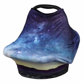 img 4 attached to YOOFOSS Starry Sky Nursing Cover: Multi-Functional Breastfeeding Scarf, Infants Car Seat And Stroller Canopy For Baby Boys And Girls