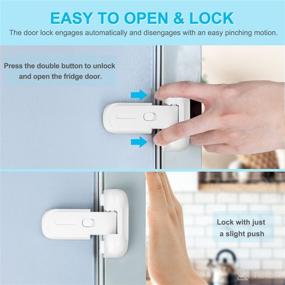 img 3 attached to Clymene Refrigerator Fridge Freezer Door Lock for Kids - Child Proof Latch Lock to Keep Door Closed - Easy Installation, No Tools Required, White