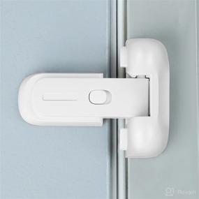 img 4 attached to Clymene Refrigerator Fridge Freezer Door Lock for Kids - Child Proof Latch Lock to Keep Door Closed - Easy Installation, No Tools Required, White