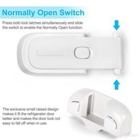 img 1 attached to Clymene Refrigerator Fridge Freezer Door Lock for Kids - Child Proof Latch Lock to Keep Door Closed - Easy Installation, No Tools Required, White