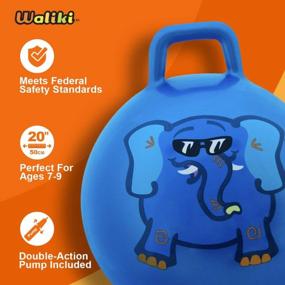 img 1 attached to WALIKI Hippity Hop Therapy Ball For Kids - Blue, Ages 7-9 (20"/50CM)