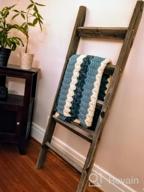 img 1 attached to Stylish And Functional Hallops 5Ft Wooden Blanket Ladder - Perfect For Rustic Farmhouse Decor! review by Vishal Geske