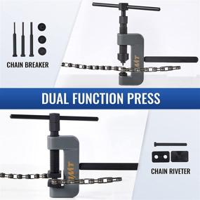 img 3 attached to Orion Motor Tech Chain Breaker Tool Kit | 13pc Motorcycle Chain Breaking Riveting Hand Tool Set | C Frame with 3 Anvils | 6 Break Tips | Pro Bicycle and Motorcycle Repair Kit | Compatible with Cam and 25 to 630 Chains | Gray