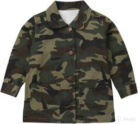 img 4 attached to Toddler Clothes Jacket Outwear Camouflage