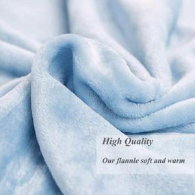 img 2 attached to CLOTHKNOW Blue Throw Blankets Queen Lake Blue Blankets Girls Women Blankets Queen Soft Coay Plush Fuzzy Fleece Blanket Cozy Couch Blanket Soft Warm Solid Color Ultra Lightweight (90" × 90")
