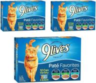 🐱 9 lives pate favorites variety pack canned cat food: 12 cans, 5.5 ounce, long-lasting 36-pack логотип