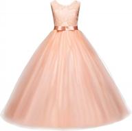 kids lace embroidered prom ball gown wedding party tulle dresses tz09 logo