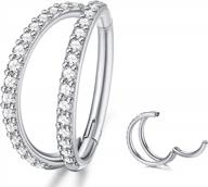 стильные и универсальные титановые кольца в носу для женщин и мужчин - cassieca g23 шарнирные украшения-кликеры для пирсинга хряща, ладьи, козелка и раковины логотип