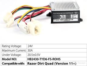 img 2 attached to 🔌 LotFancy 24V Control Module for Razor Dirt Quad Version11+ | 5 Connectors, 6 Pins Throttle | Part # W25143069015 | Model: HB2430-TYD6-FS-ROHS