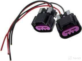 img 1 attached to 🔌 Improved AUTOKAY Electric Fan Pigtail Connector Switch Harness Set for GM Chevy Trucks 2005-2012