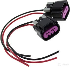 img 2 attached to 🔌 Improved AUTOKAY Electric Fan Pigtail Connector Switch Harness Set for GM Chevy Trucks 2005-2012