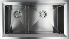 img 2 attached to Transolid Stainless Steel Undermount Kitchen Sink, 33-Inch L X 18.5-Inch W X 11-Inch H, Studio Series