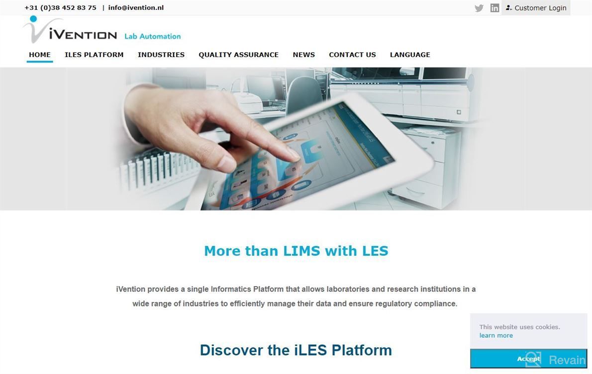 img 1 attached to iVention Lab Execution System (iLES) review by Todd Mohr