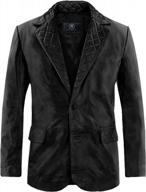 classic and stylish: lambskin leather blazer for men - shop mens leather sport coats and blazers now! logo