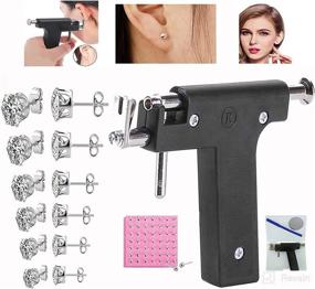 img 4 attached to Piercing Stainless Earrings Machines Kits Black
