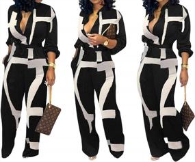 img 1 attached to Elevate Your Style With SeNight'S Elegant V-Neck Jumpsuit For Women